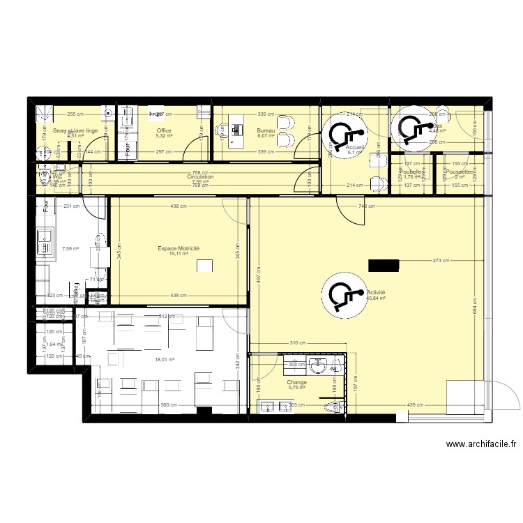 Suresnes Projet - V ArL mise. Plan de 17 pièces et 134 m2