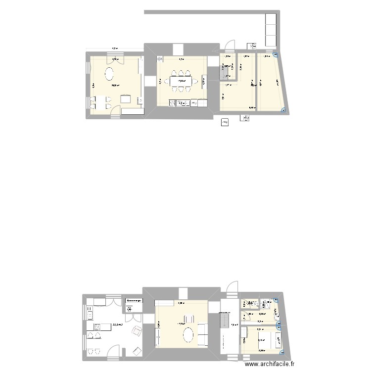 Pigeonnier 2. Plan de 8 pièces et 95 m2