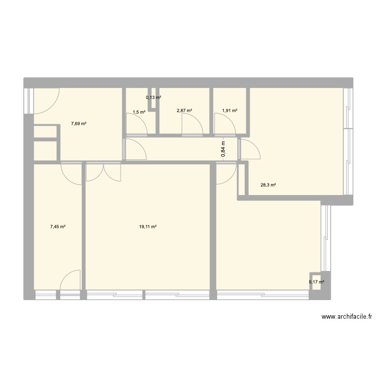 Etude de cas final - Plan. Plan de 9 pièces et 69 m2