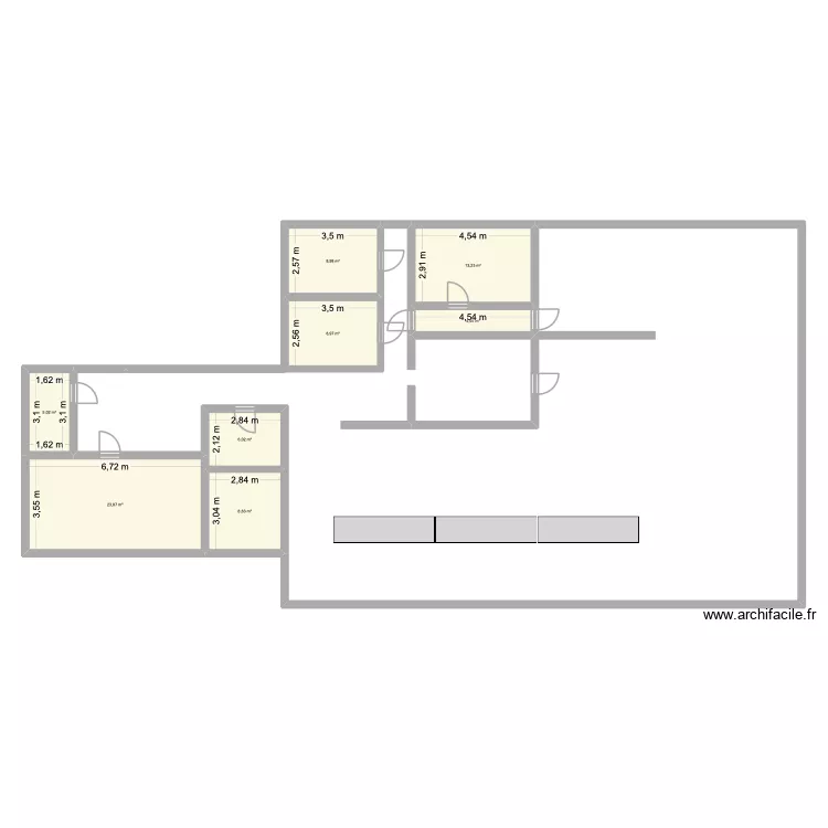 plan de masse mcdo. Plan de 8  et 79 m²