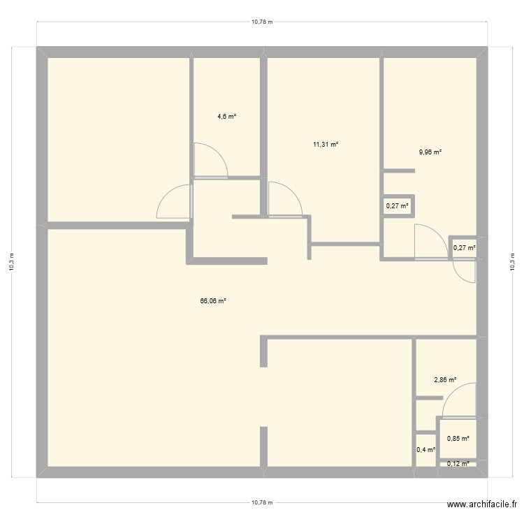 Appt Caluire et Cuire (Elec). Plan de 10 pièces et 97 m2