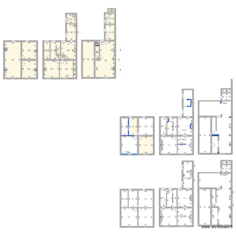 MAISON DE VILLE PLAN ACTUEL. Plan de 59 pièces et 550 m2