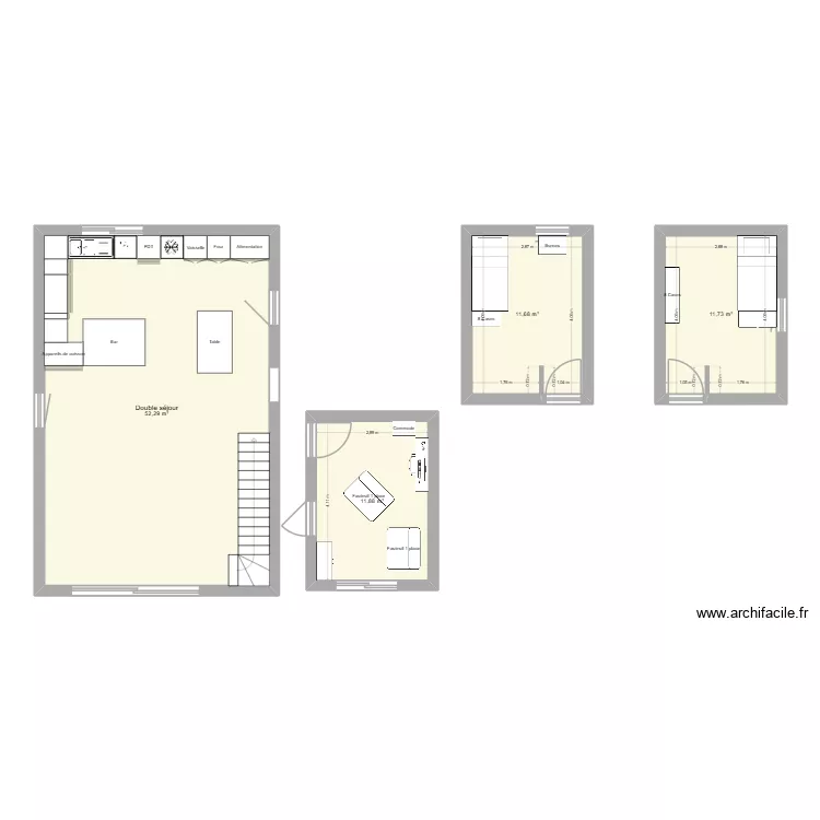 Nouvelle maison. Plan de 4  et 88 m²