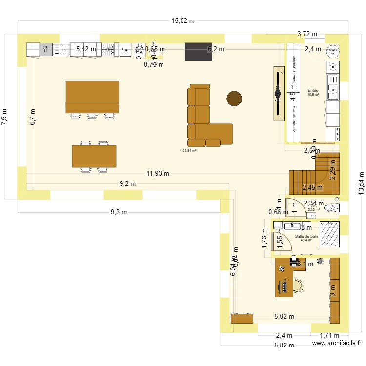plan maison sainte-dode. Plan de 10 pièces et 189 m2