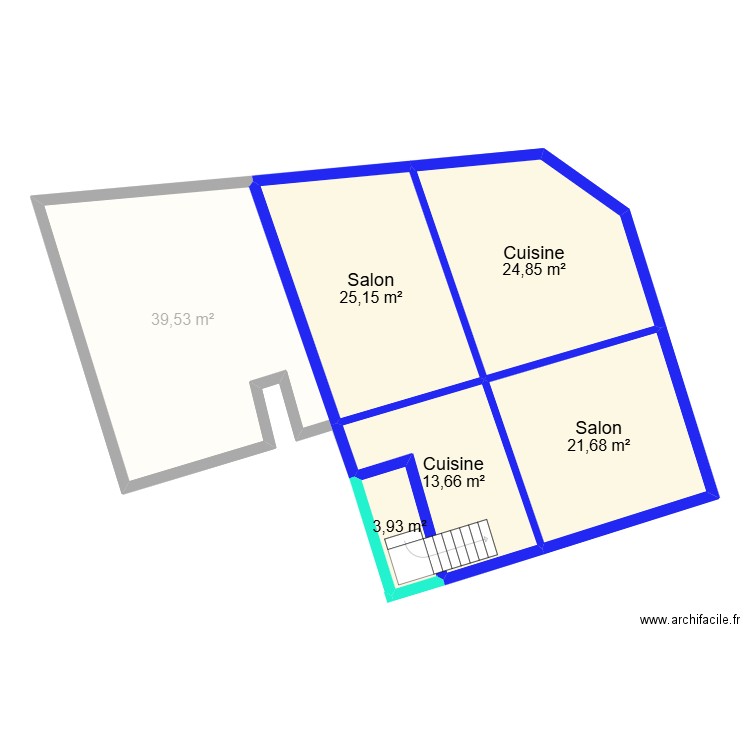 1 avenir bat. Plan de 1 pièce et 129 m2