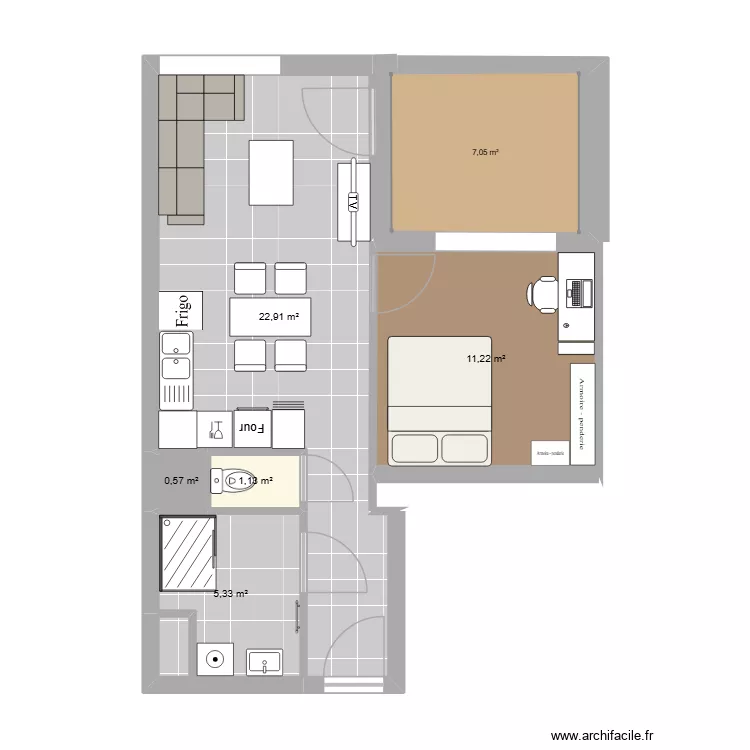 appart. Plan de 6 Pièces et 49 m² appart. Plan de 6 Pièces et 49 m²