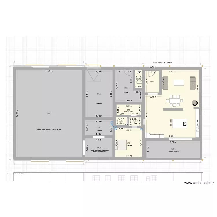Proposition no3. Plan de 13 Pièces et 434 m²