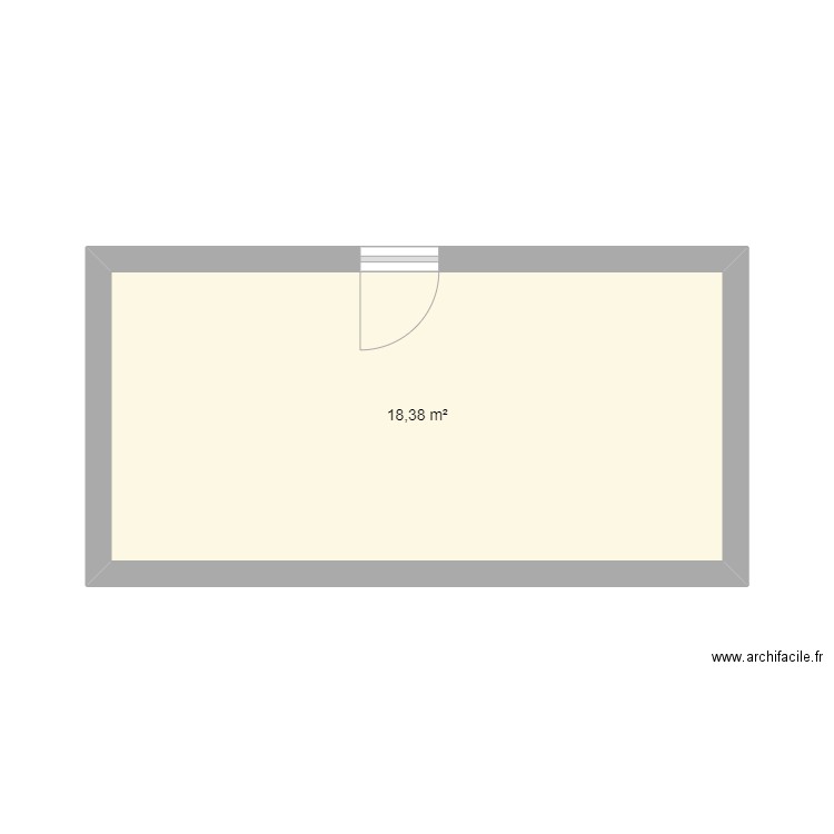 Essai du 28.01. Plan de 1 pièce et 18 m2