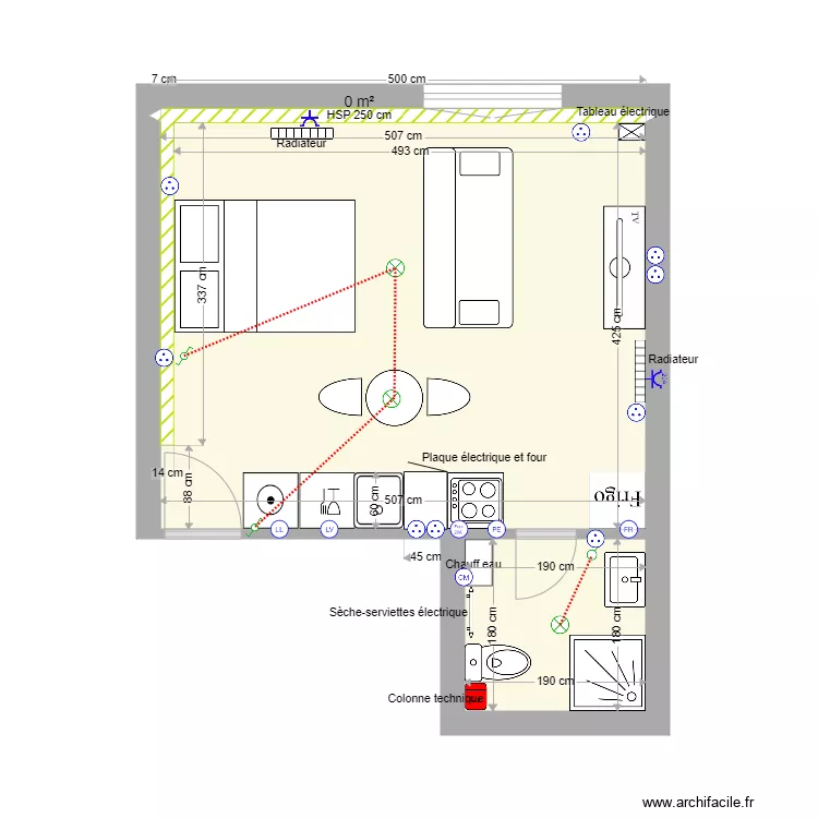 SCI FUMEY - APPART 2 - BLOIS electricit&eacute; 2. Plan de 