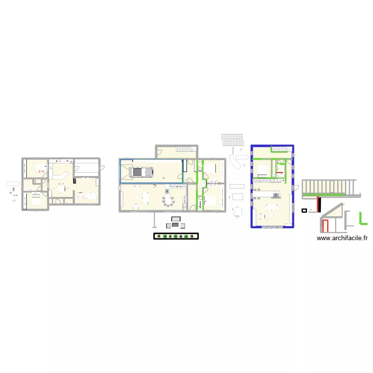 2 appart fontaine. Plan de 