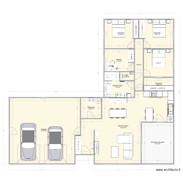 Maison v3. Plan de 12 pièces et 181 m2
