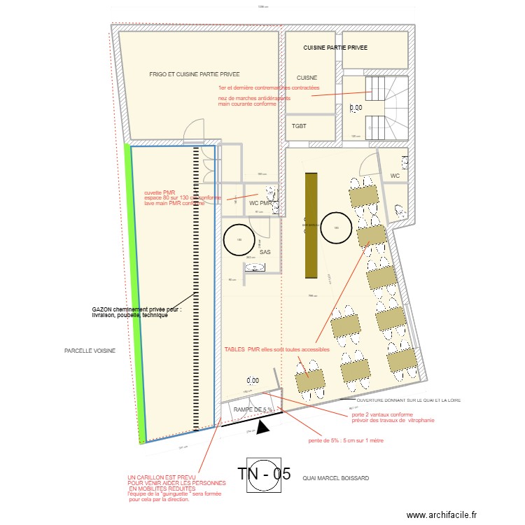 LA GUINGUETTE porte auto. Plan de 8 pièces et 191 m2