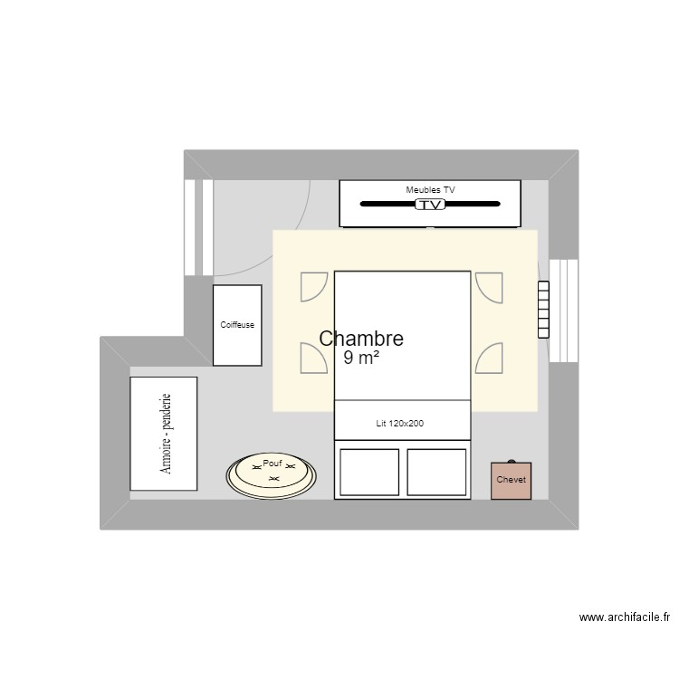 Chambre Charlotte. Plan de 0 pièce et 0 m2