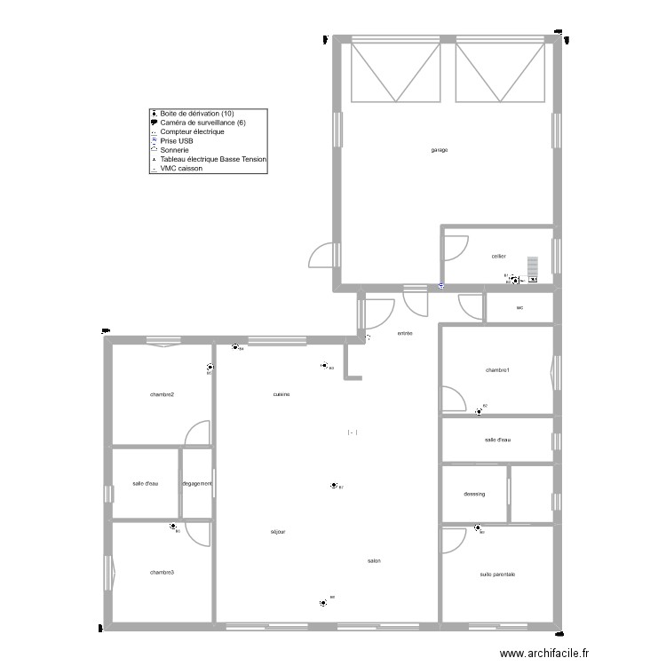 gaudel edf. Plan de 13 pièces et 206 m2