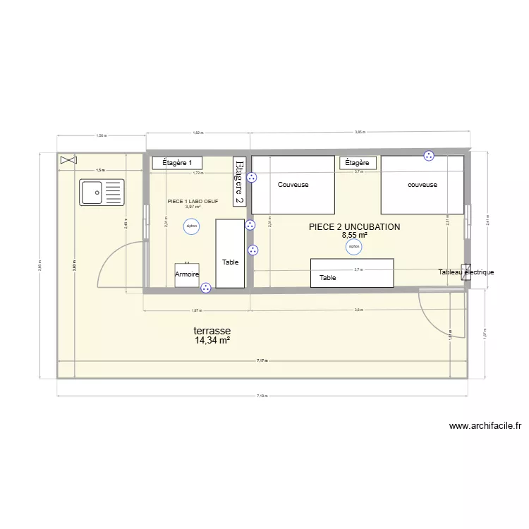 oeuf. Plan de 3 et 27 m² oeuf. Plan de 3 et 27 m²
