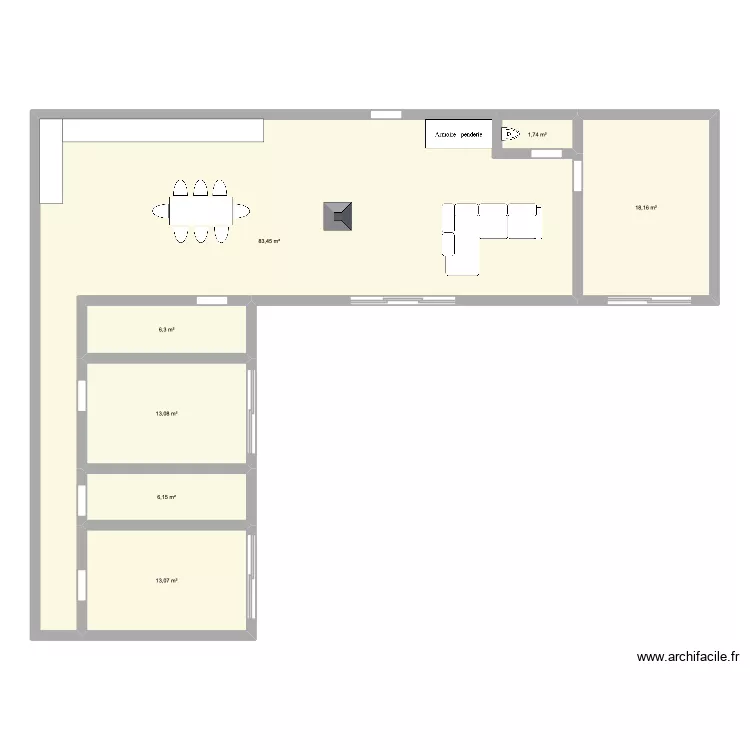 plan 2. Plan de 7 pièces et 142 m²