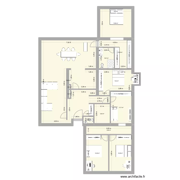 Maison Soignies 2. Plan de 13  et 177 m²