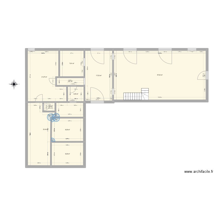 PERCHE 3. Plan de 10 pièces et 152 m2