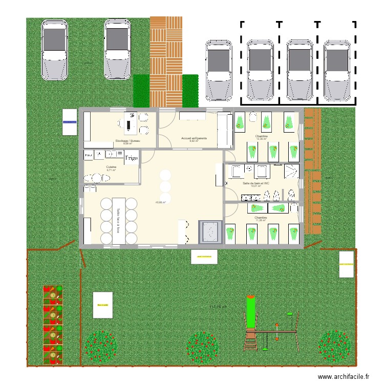 MAM SO. Plan de 7 pièces et 101 m2