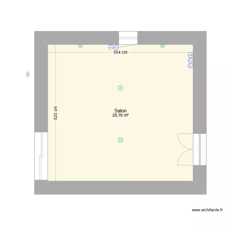 La Borne salon. Plan de 