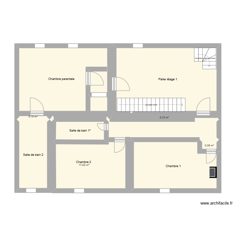 Plan Barran étage 1. Plan de 0 pièce et 0 m2 Plan Barran étage 1. Plan de 0 pièce et 0 m2