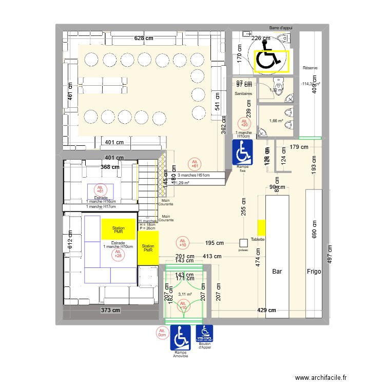 Kaza accessibilite suite. Plan de 4 pièces et 106 m2