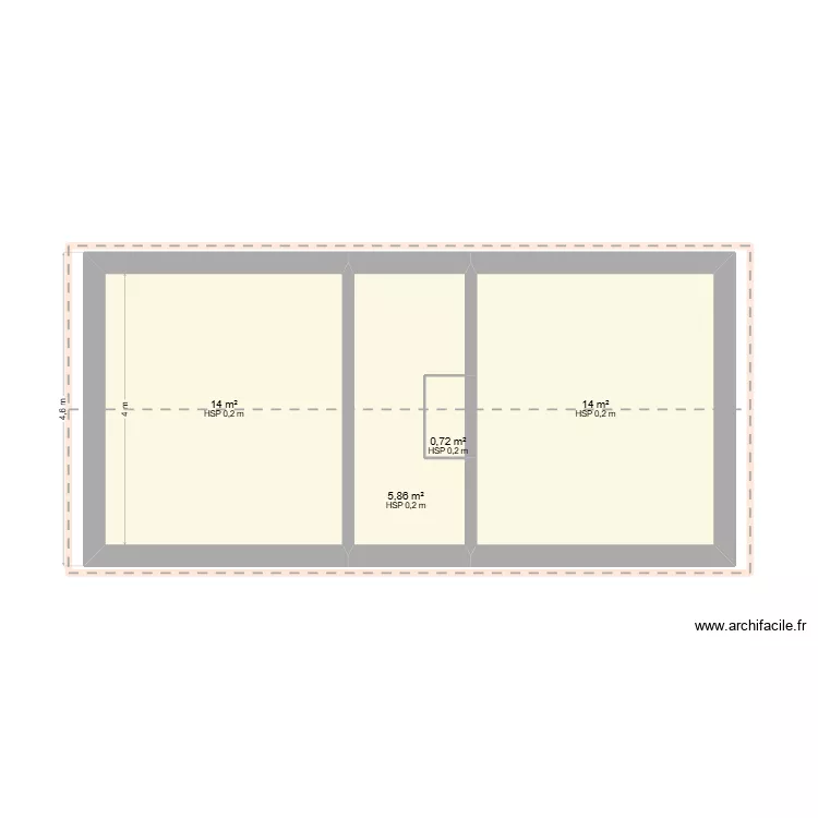 BM75 Lucé Combles. Plan de 4 Pièces et 35 m² BM75 Lucé Combles. Plan de 4 Pièces et 35 m²