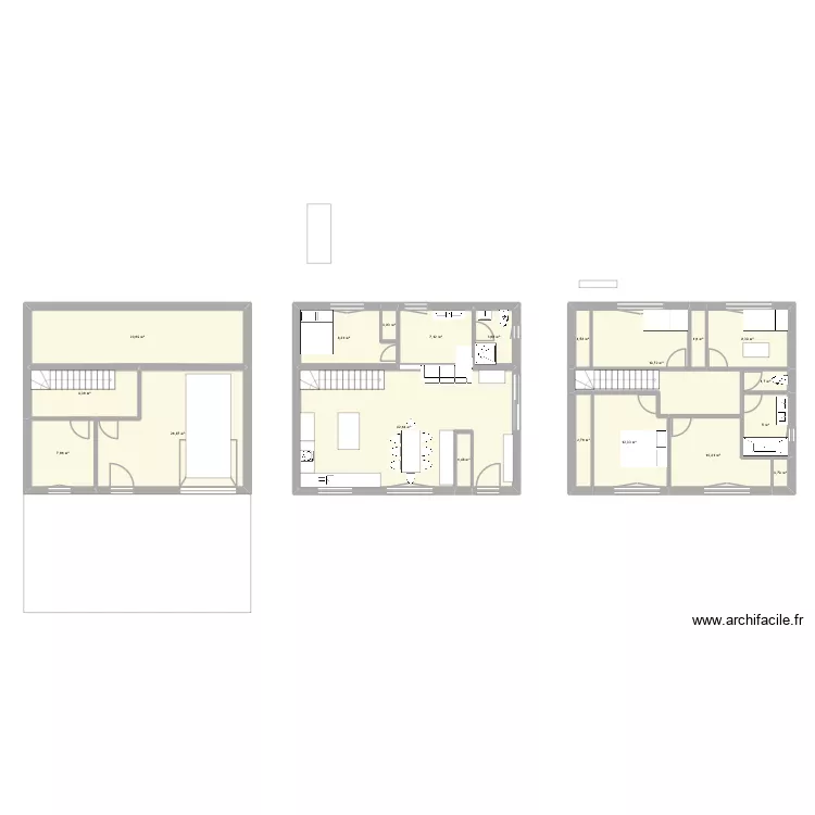 120 m2. Plan de 20  et 192 m²