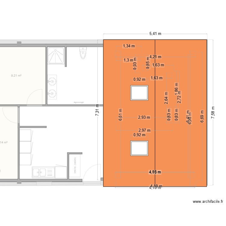 Plan fressines plan de masse toiture etage. Plan de 2 pièces et 15 m2