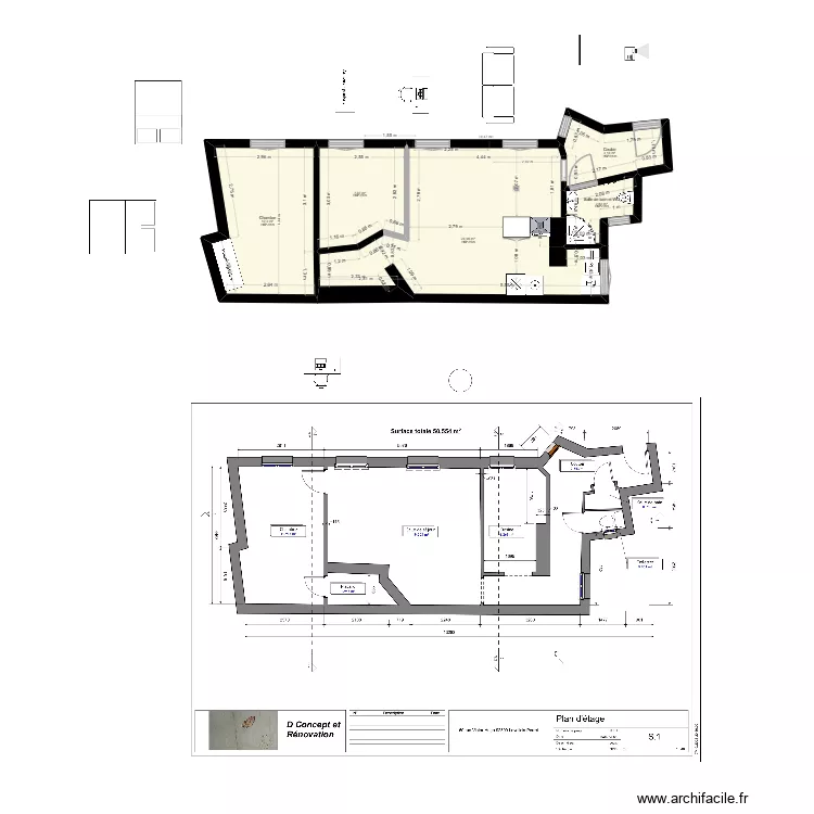 plan nha_v3. Plan de 5 pièces et 50 m² plan nha_v3. Plan de 5 pièces et 50 m²