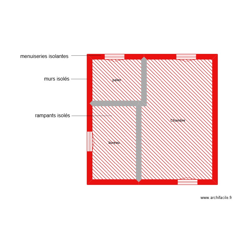 lascaud étage étape 1. Plan de 3 pièces et 34 m2