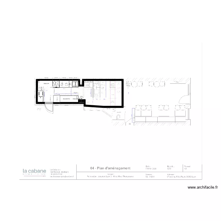 AUX METS KONG 69003. Plan de 2  et 21 m²