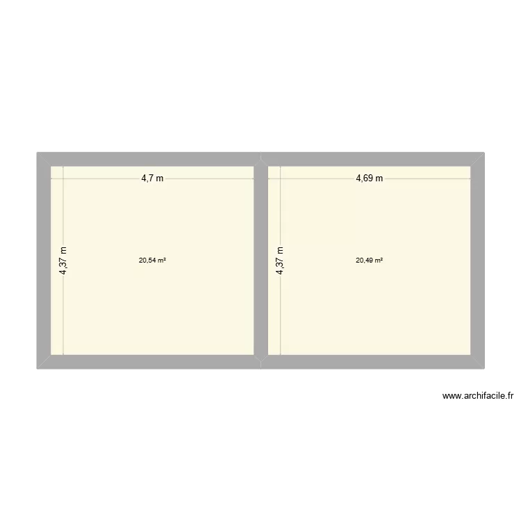 VIEUX BATIMENTS. Plan de 2  et 41 m²