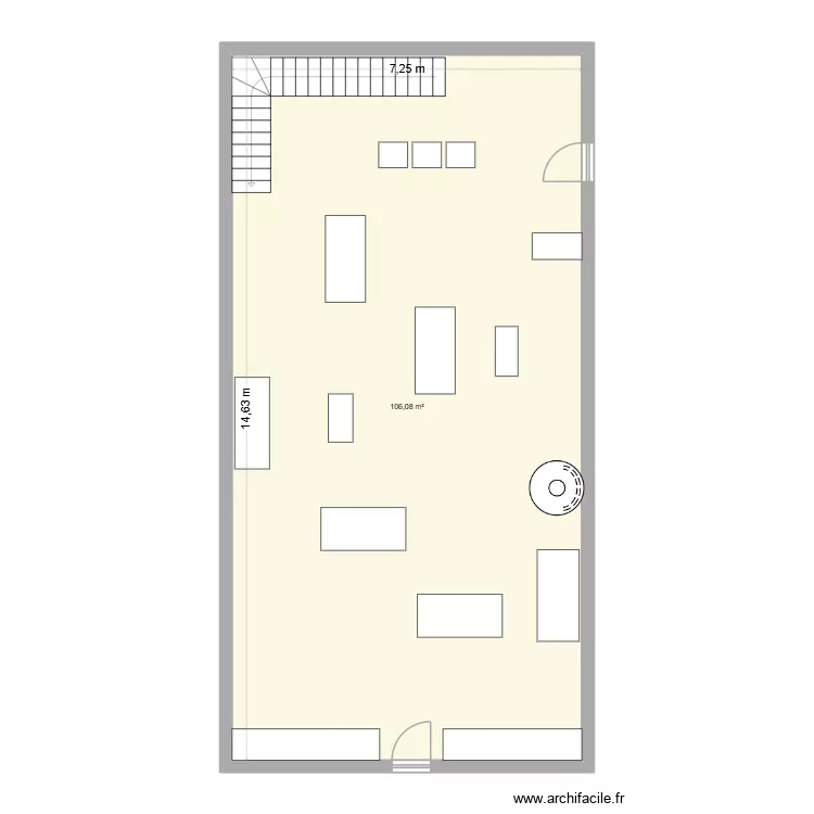 FRERET. Plan de 1  et 106 m²