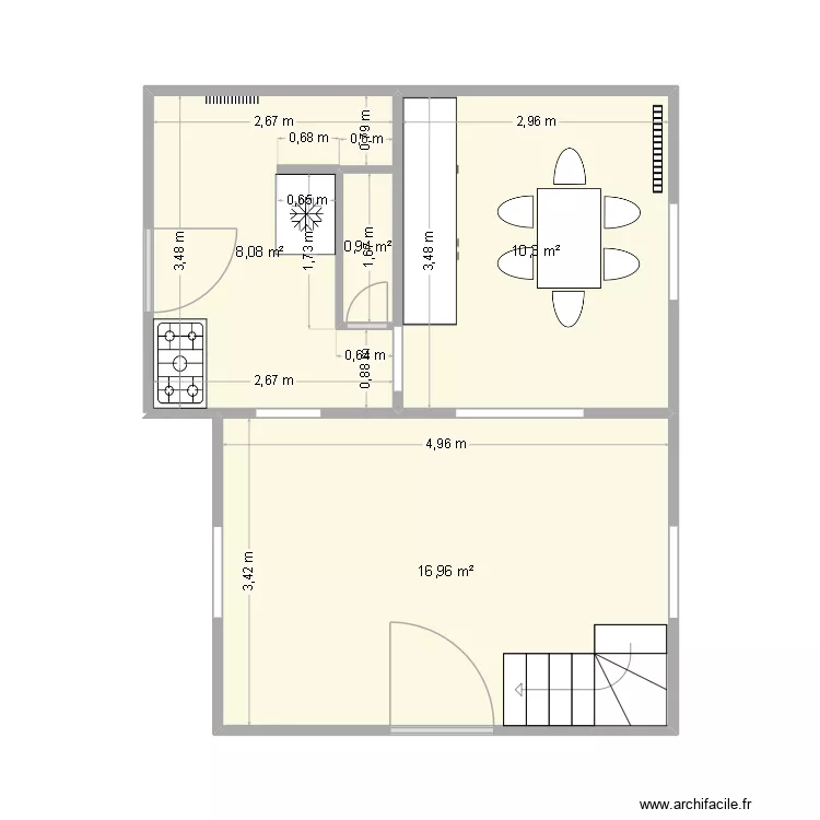 lespouey 2. Plan de 4  et 36 m²