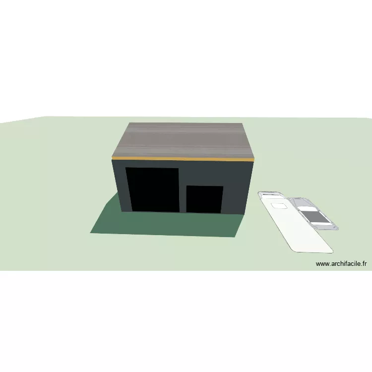 GARAGE. Plan de 1 Pièce et 70 m²