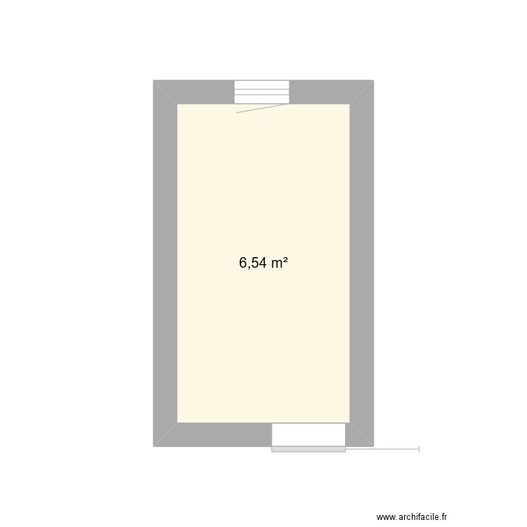 cagibi. Plan de 1 pièce et 7 m2