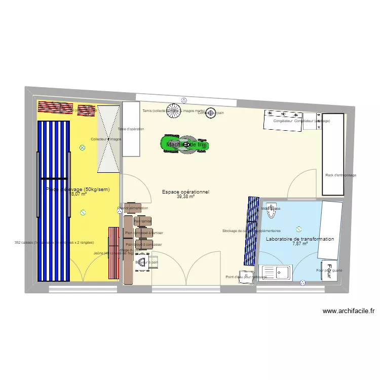 Nouveau local garage La Briquerie. Plan de 