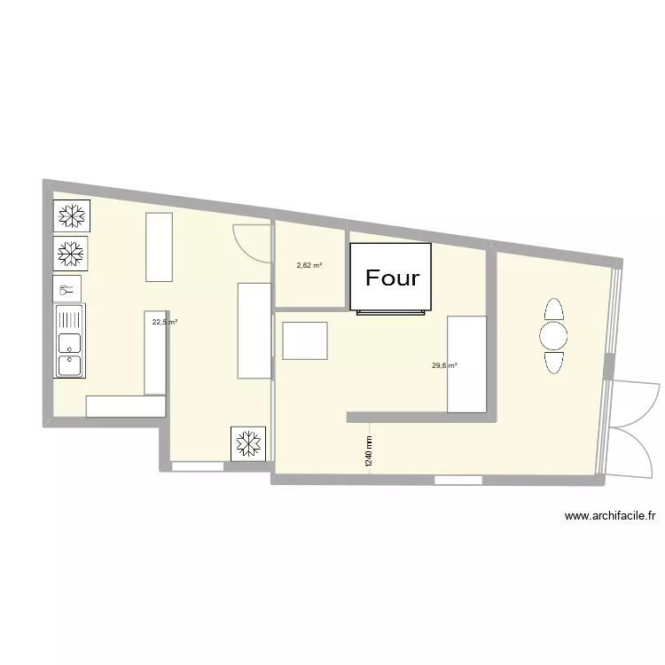 LA RAVIOLA. Plan de 3  et 55 m²