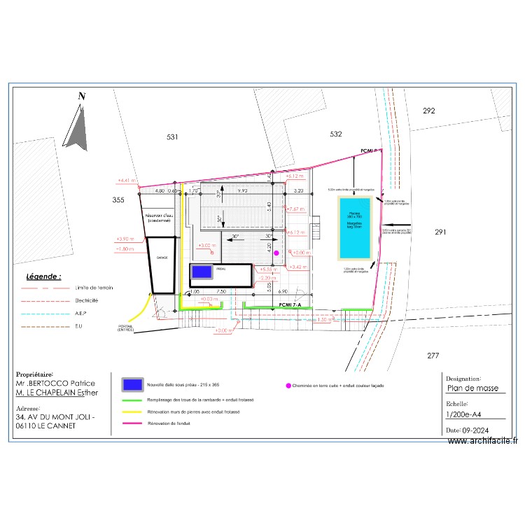 PCMI-2-A CONSTRUIRE. Plan de 7 pièces et 207 m2
