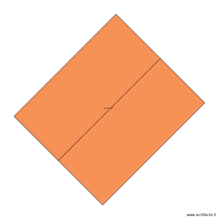 orientation. Plan de 3 pièces et 196 m2