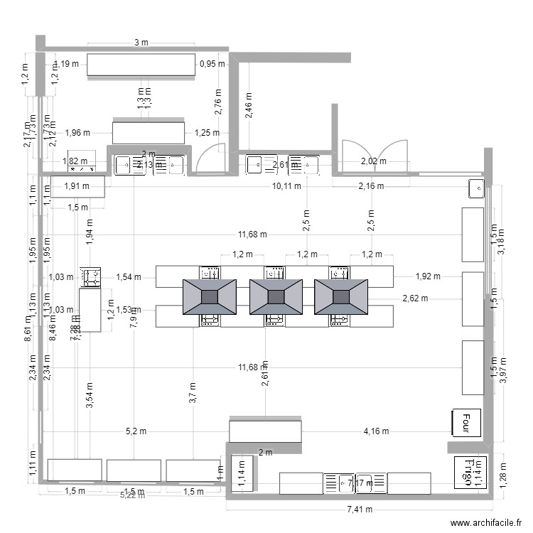 CLASE DE CUISINE LA SALLE. Plan de 0 pièce et 0 m2