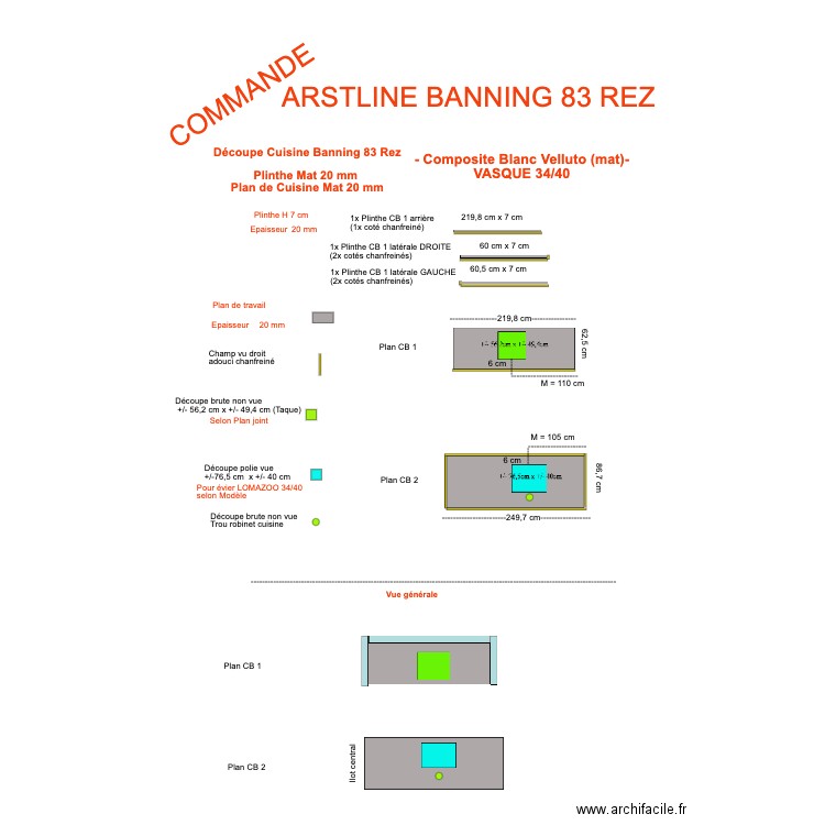 Découpe Cuisine Banning 83 Rez. Plan de 0 pièce et 0 m2