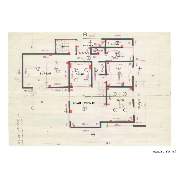 RDC TAMPON. Plan de 0 pièce et 0 m2