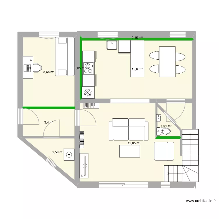 rdc san martin v.bis2. Plan de 8 et 51 m² rdc san martin v.bis2. Plan de 8 et 51 m²