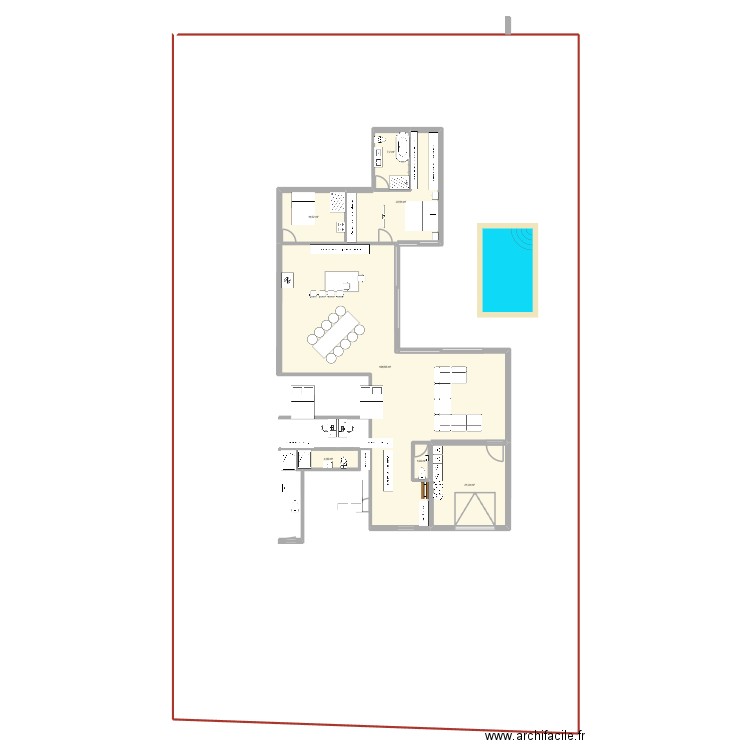 maison Saint aubin. Plan de 7 pièces et 177 m2
