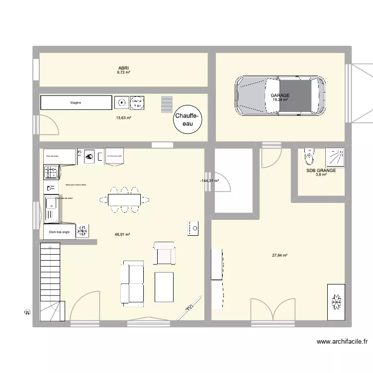 Goulos plans. Plan de 7  et 121 m²