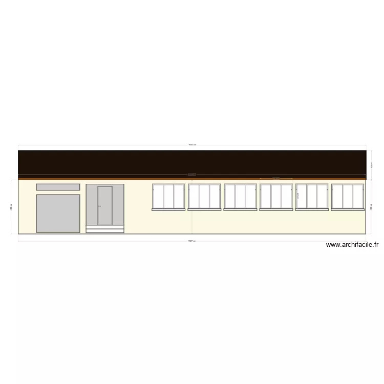 fa&ccedil;ade 1 avant. Plan de 