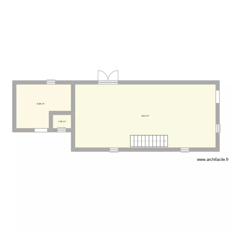 maison. Plan de 3  et 55 m²
