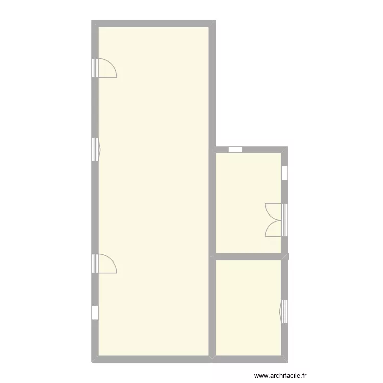 ROY état initial. Plan de 3 et 89 m² ROY état initial. Plan de 3 et 89 m²